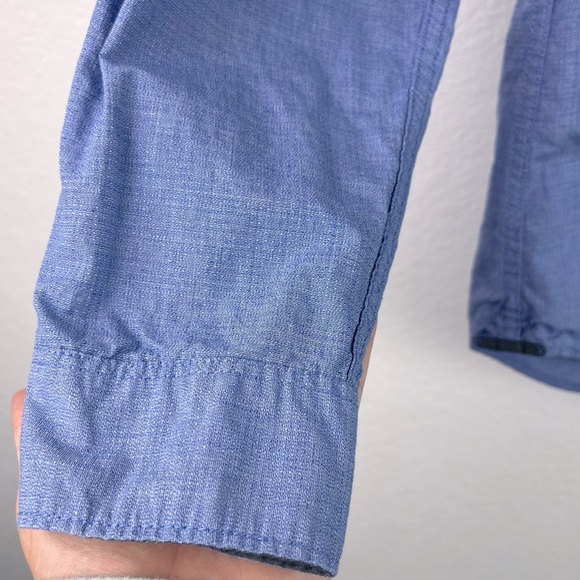 Calvin Klein Jeans Shirt Mens Size Small Denim Collar Button Down Blue Preowned - Picture 4 of 8